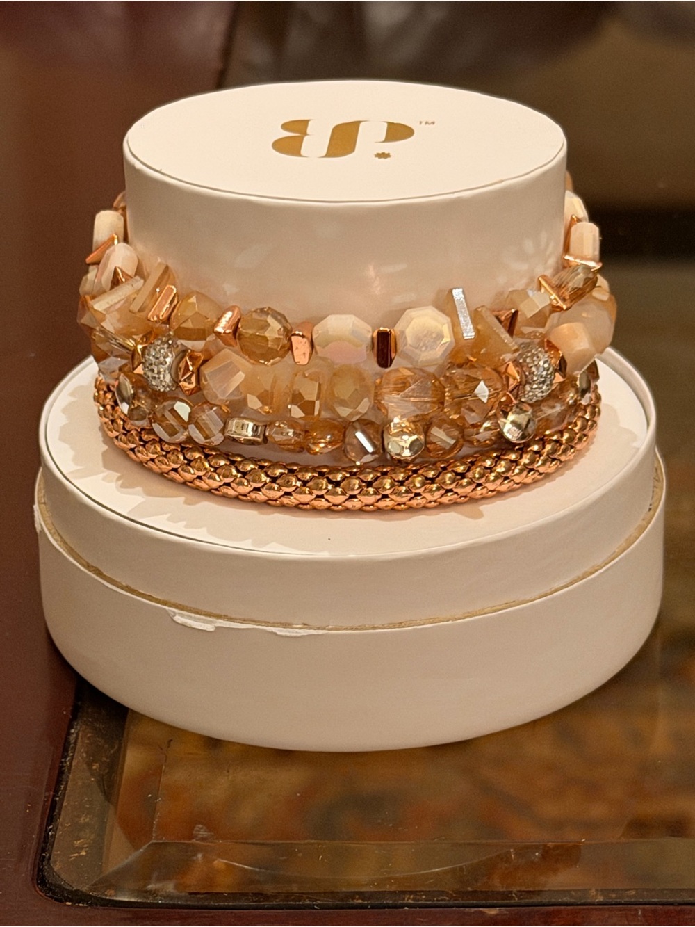 Bomb Party NWT “Hot Cocoa on Christmas”Bracelet Set Rose Gold - Picture 9 of 13